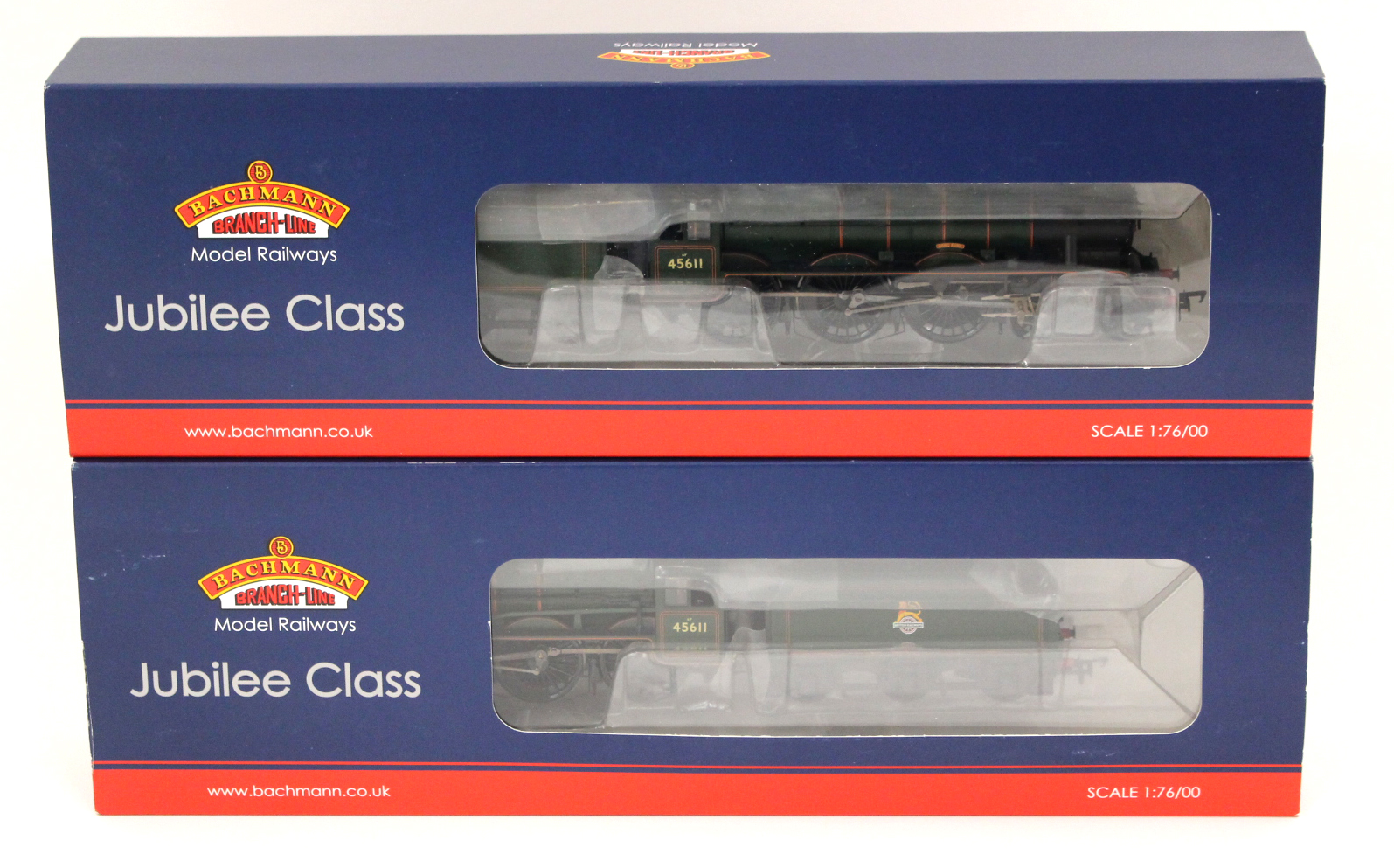 Bachmann: A boxed 'Hong Kong', Jubilee Class locomotive, 45611, BR Lined Green,