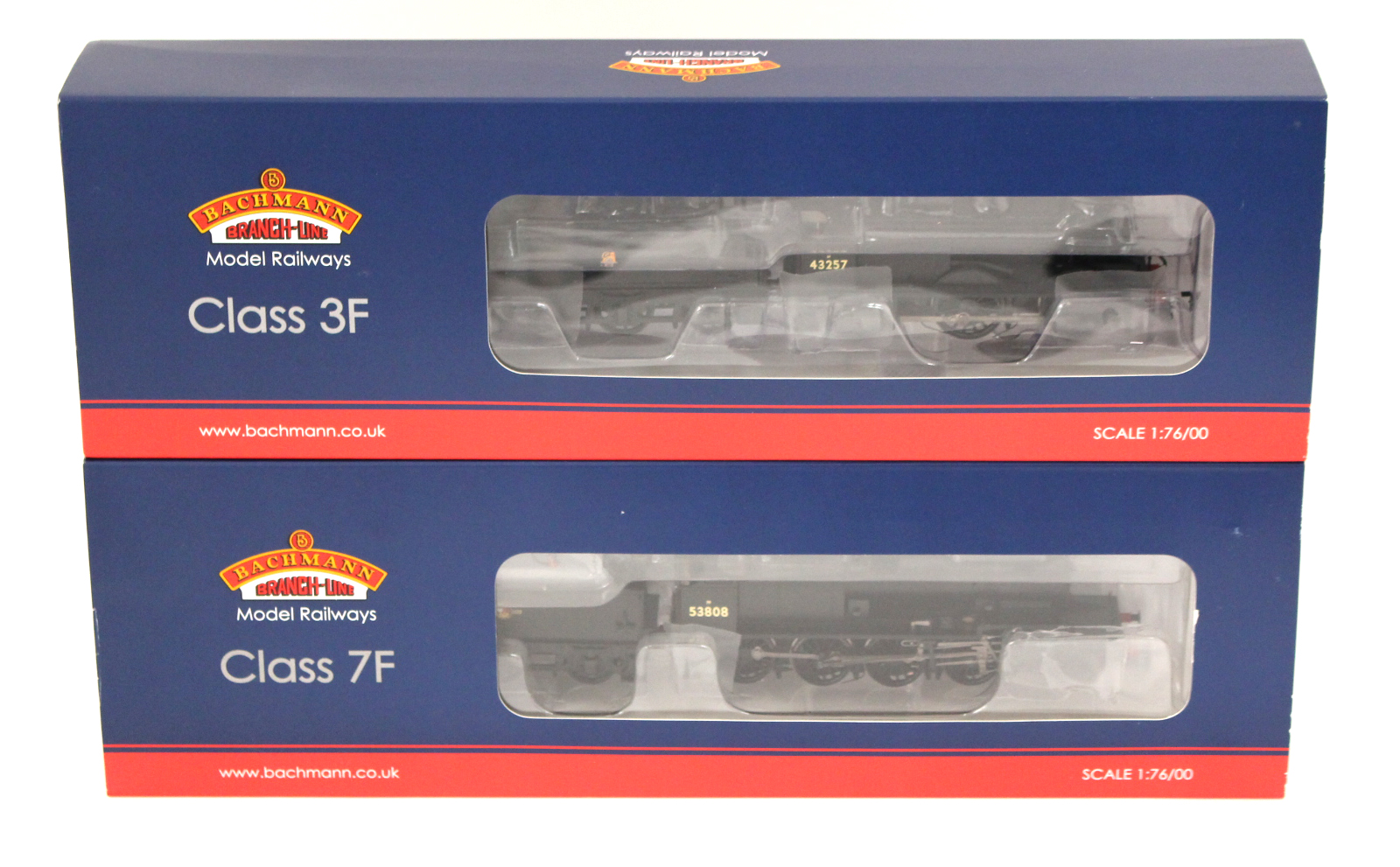 Bachmann: A boxed Class 3F locomotive, BR Black, 31-626A, together with a boxed Class 7F locomotive,