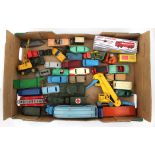 Diecast: One box of assorted diecast vehicles to include: Dinky Pullmore Car Transporter 582 and