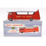 Dinky: A boxed Dinky Supertoys Car Carrier, 'Dinky Auto Service', 984, red livery.