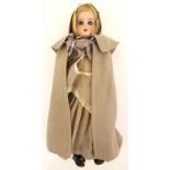 Doll: A bisque head doll, incised to neck 'Germany Mabel 10/0', 36cm/14"approx.