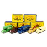 Matchbox: Six boxed Moko Lesney 1-75 series vehicles to comprise: 10, Wreck Truck, 13,