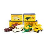 Matchbox: Four boxed Moko Lesney 1-75 series vehicles to comprise, Jumbo Crane 11,