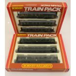 Hornby: A pair of R369 BR 3-Car Diesel Multiple Unit Class 110 sets in box.