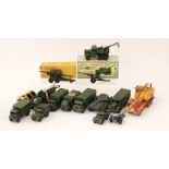 Dinky: One small box of assorted Dinky military vehicles to comprise: 661 Recovery Tractor,