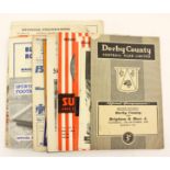 Football League Programmes: A collection of 1950's Division 2 programmes to include: Derby County,