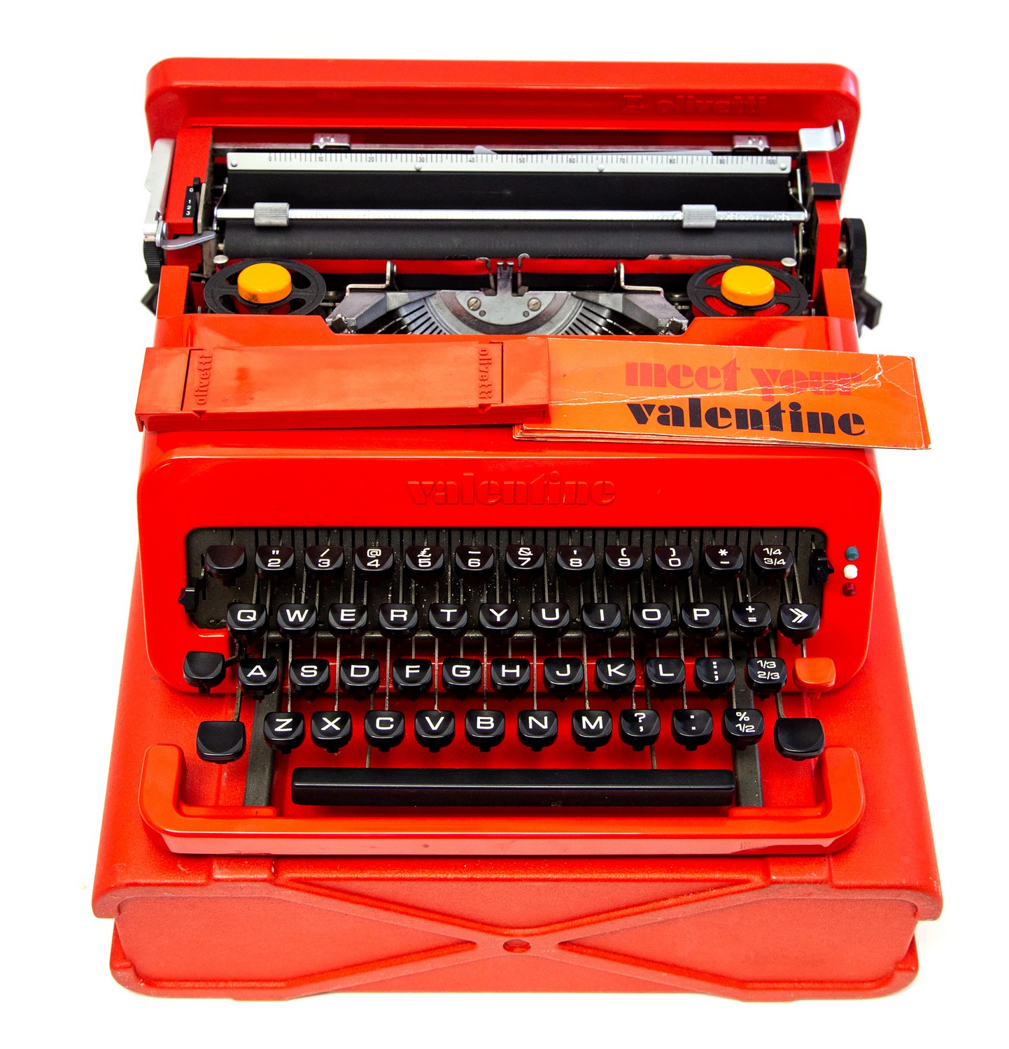 Ettore Sottsass and Perry King for Olivetti, a Valentine portable typewriter, circa 1968, - Image 3 of 3