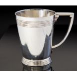 Keith Murray for Mappin and Webb, an Art Deco silver plated mug,