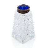 Hroar Prydz for Mappin and Webb, a Norwegian silver gilt and enamelled, cut glass shaker,