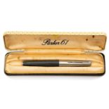 Parker 61 fountain pen, grey, converter filler,