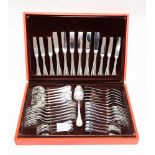 A stainless steel canteen of cutlery,