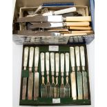 A small quantity of plated flatware,