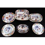 A series of early 19th Century Stephen Folch Ironstone china `Shaggy Flowers/Chrysanthemum pattern