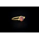 Roman (2nd - 3rd century AD) Gold ring with wire band,