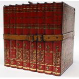 A Huntley & Palmers biscuit tin in the form of eight bound books ('History of Reading', 'Biscuits',