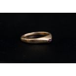 Medieval (13th-14th century AD) Gold stirrup ring with plain band,