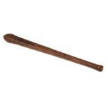 A Polynesian Tongan wooden war club (Apa'Apai), late 19th Century,