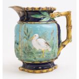 A 19th Century George Jones majolica pitcher, circa 1870,