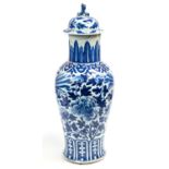 A mid 19th Century Chinese provincial blue and white baluster vase,