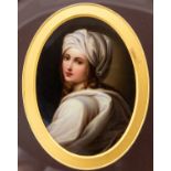 A late 19th Century oval Berlin porcelain plaque,