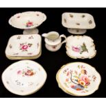 A series of assorted early 19th Century English bone china dessert wares to include two comports