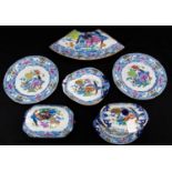 A series of early 19th Century Stephen Folch Ironstone china `Blue Pheasant` dinner wares,