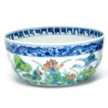 A Chinese Doucai Lotus Pond bowl, mark and period of Daoguang,