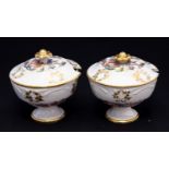 A pair 19th Century Stephen Folch Ironstone China circular sauce tureens and covers,