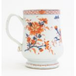 A Japanese 18th century tankard, Imari design,