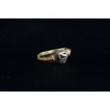 Post Medieval (16th-18th century AD) Gold ring with plain band widening at the shoulders to form