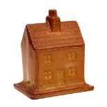 A mid-19th Century Brampton salt-glazed stoneware house money box