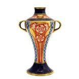 William Moorcroft for James MacIntyre, an Aurelian twin handled vase, Imari colours,