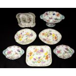 A collection of early 19th Century Stephen Folch Ironstone china `Exotic Bird,
