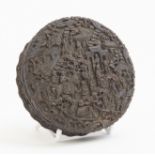 A 19th Century Chinese circular tortoiseshell lidded box,