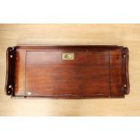 A 19th Century mahogany campaign tray