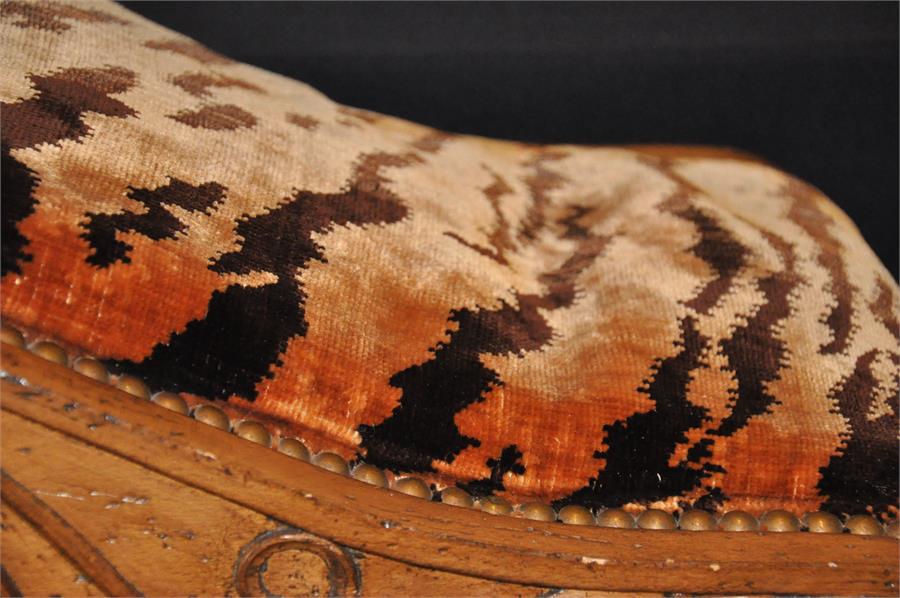 A Regency period gout stool, in the style of George Bullock, decorated in giltwood in raised - Image 4 of 6