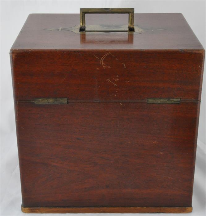 ***REOFFER IN DERBY AUGUST SALE £200/£300***  A Victorian mahogany campaign style apothecary - Image 9 of 10