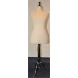 A French ladies tailors dummy/mannequin, marked "Peter Echo de la Mode", on adjustable wooden stand,