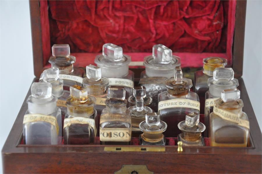 ***REOFFER IN DERBY AUGUST SALE £200/£300***  A Victorian mahogany campaign style apothecary - Image 3 of 10