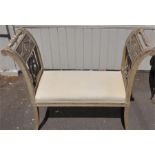 ***REOFFER IN DERBY AUGUST SALE £40/£60***  A cream painted window seat in the neo classical