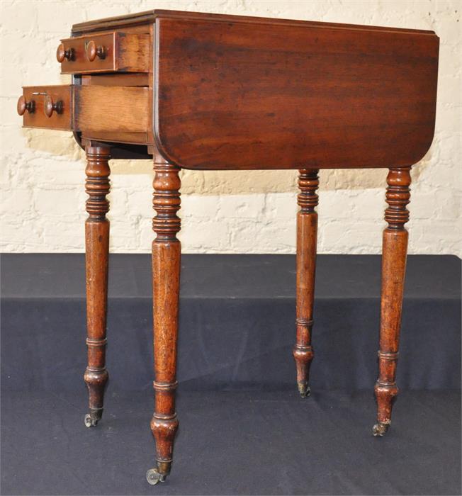 ***REOFFER IN DERBY AUGUST SALE £40/£60***  A mahogany Sutherland table, fitted two drawers, - Image 2 of 4