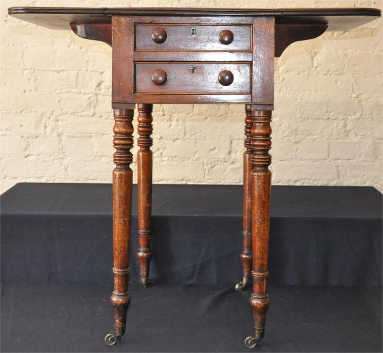 ***REOFFER IN DERBY AUGUST SALE £40/£60***  A mahogany Sutherland table, fitted two drawers, - Image 4 of 4