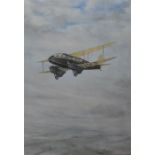 ***REOFFER IN DERBY AUGUST SALE £60/£80***  W Ordway (20th century), "Dragon Rapide built for