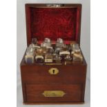 ***REOFFER IN DERBY AUGUST SALE £200/£300***  A Victorian mahogany campaign style apothecary