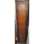 An early 20th century mahogany stationery cupboard, with two doors, 152cm high x 33cm wide x 44cm