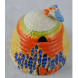 Clarice Cliff for Newport Pottery, a small Windbells beehive honey pot, Fantasque Bizzare marks, 7.