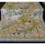 ***REOFFER IN DERBY AUGUST SALE £80/£100***  An early 20th century satin double bed spread/throw,