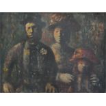 Sylvain Vigny (French 1903-1970), "Family portrait", oil on canvas, signed upper right, framed 50 cm