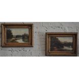 James Isiah Lewis (1861-1934), "Views of the Thames near Richmond", a set of four, oil on canvas,