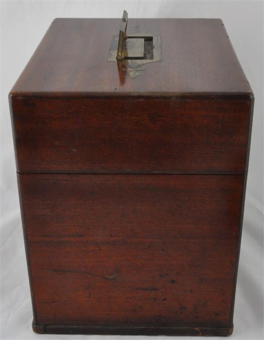 ***REOFFER IN DERBY AUGUST SALE £200/£300***  A Victorian mahogany campaign style apothecary - Image 8 of 10